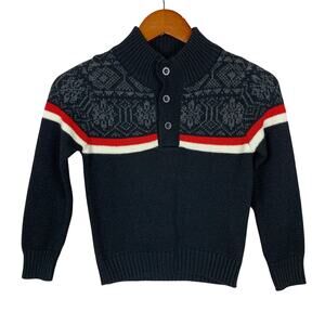 Peek Sweater Grey Black Pullover Wool Blend Boys M 6-7